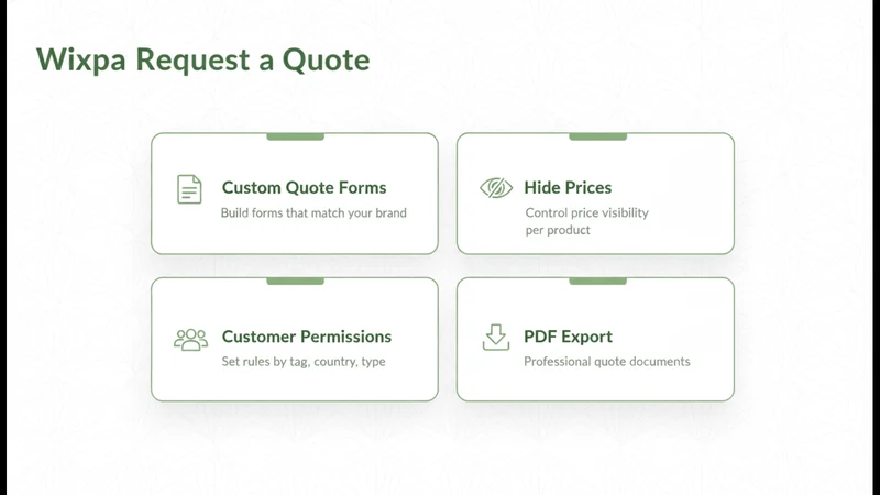 Wixpa Request a Quote