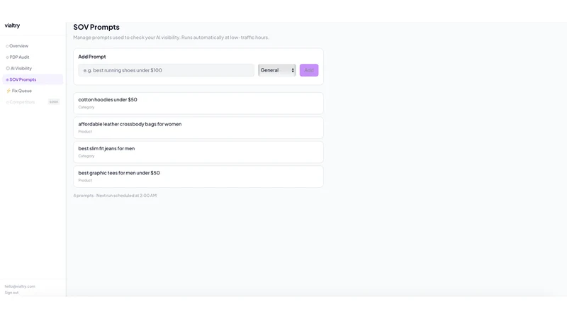 Vialtry — AI Visibility & PDP