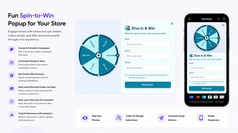 Spinify ‑ Spin Wheel Popup