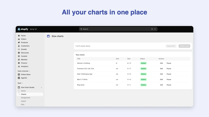 Size Chart Studio