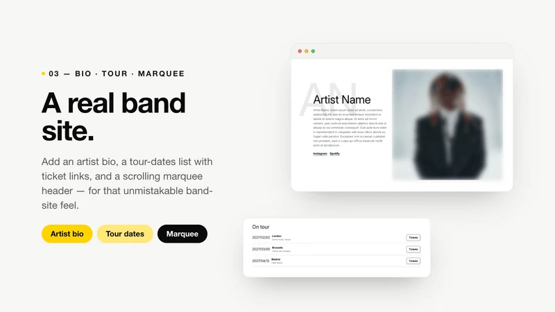 Roadie: artist & music set‑up