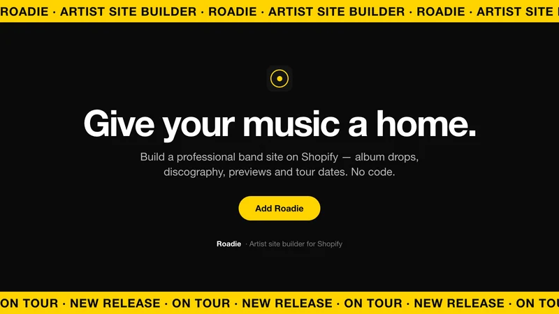 Roadie: artist & music set‑up