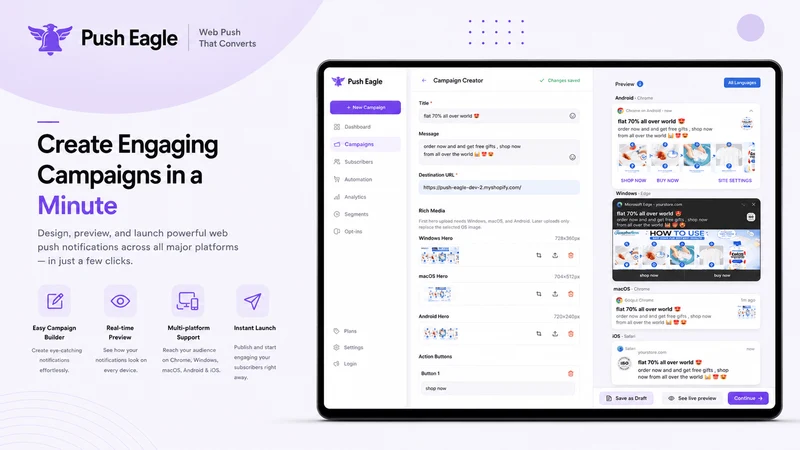 PushEagle : Push Notifications