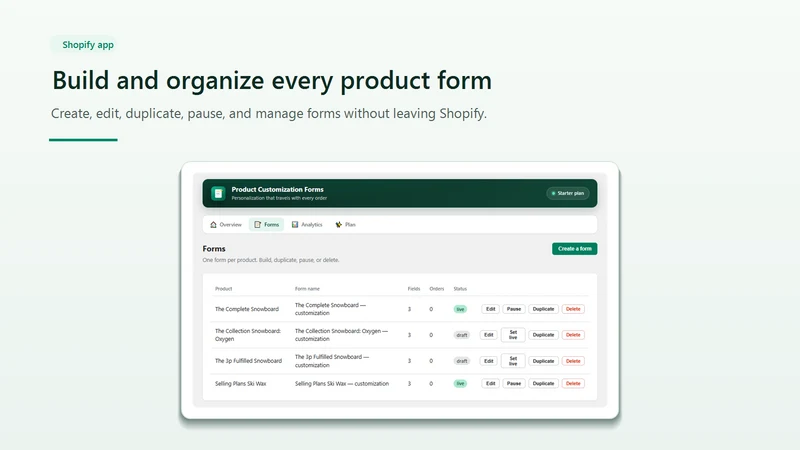 Arvo ‑ Custom Product Forms