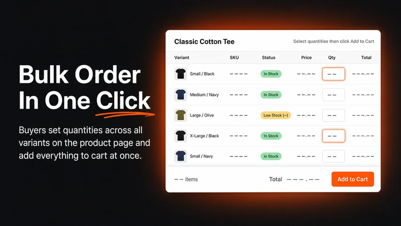 OrderPad ‑ Quick Order Form