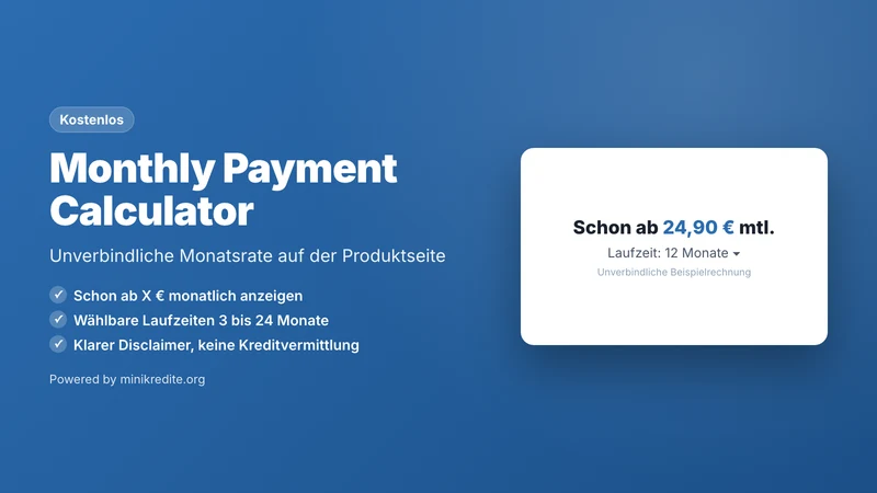 Monthly Payment Calculator