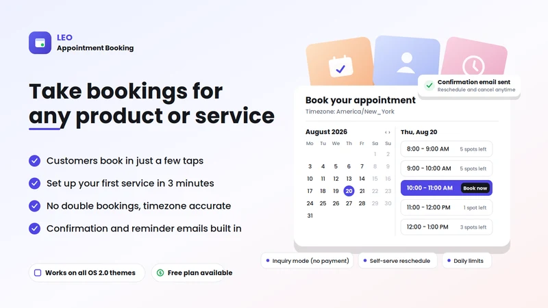 LEO ‑ Appointment Booking