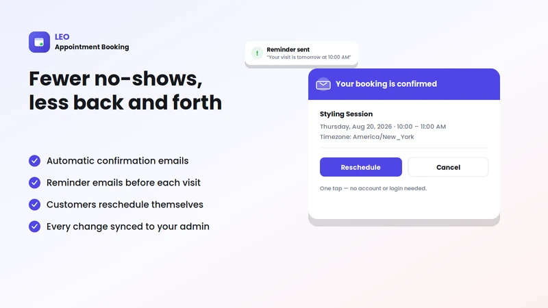LEO ‑ Appointment Booking