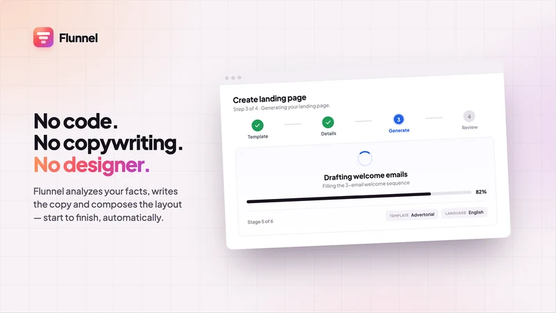Flunnel AI Landing Page