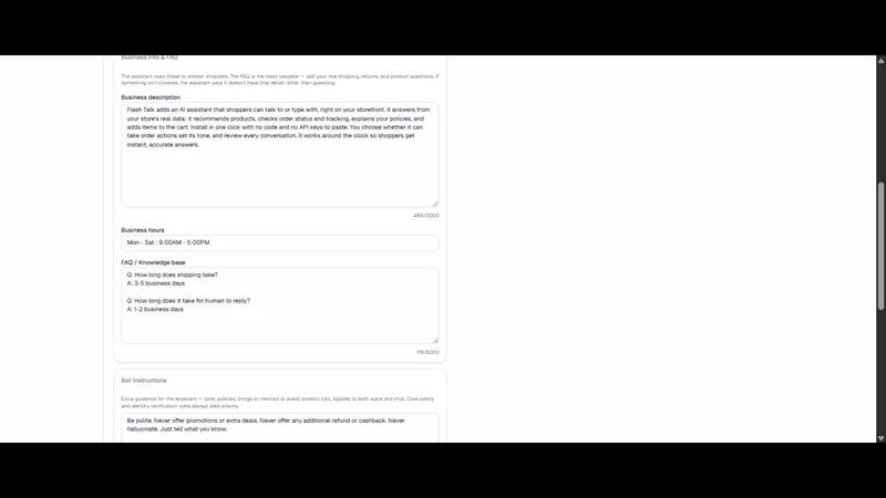 Flash Talk AI Assistant