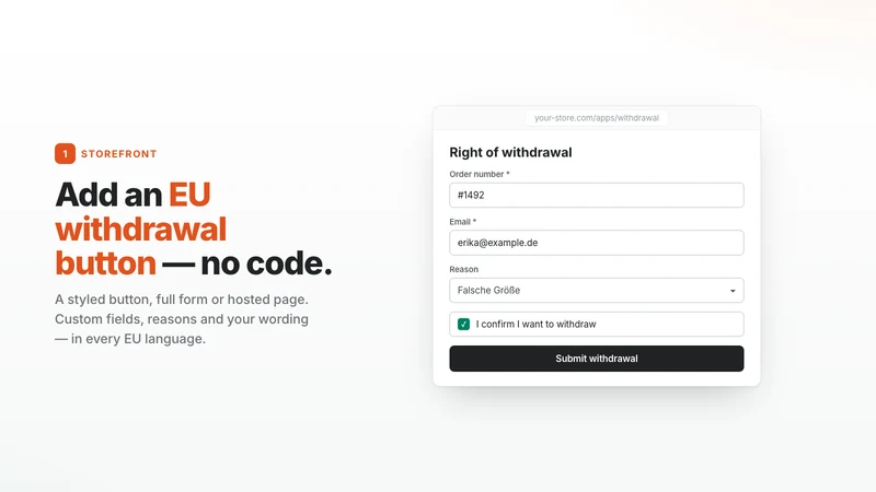 Blockly Right of Withdrawal