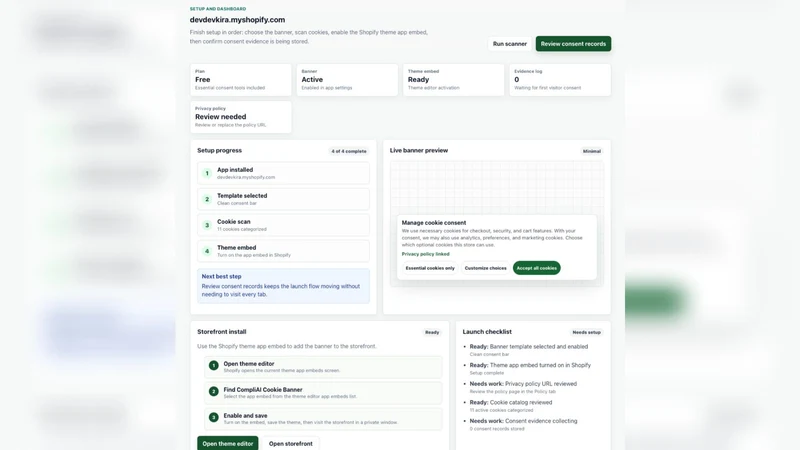 CompliAI Cookie Banner & GDPR