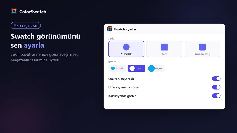 Kapsamlı Renk Seçenekleri