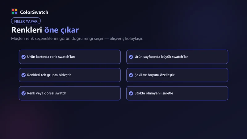 Kapsamlı Renk Seçenekleri