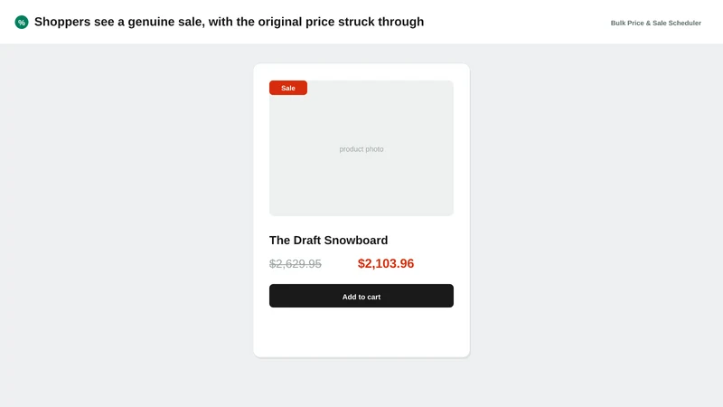 Bulk Price & Sale Scheduler