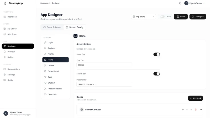 BrewmyApp ‑ Mobile App Builder
