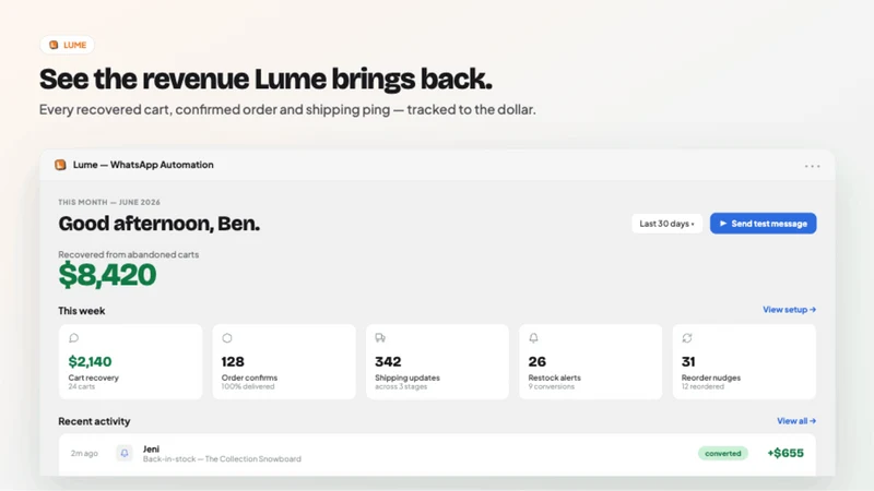 Lume ‑ WhatsApp Automation