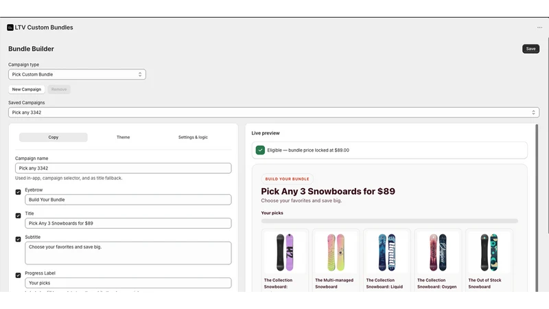 LTV Custom Bundles