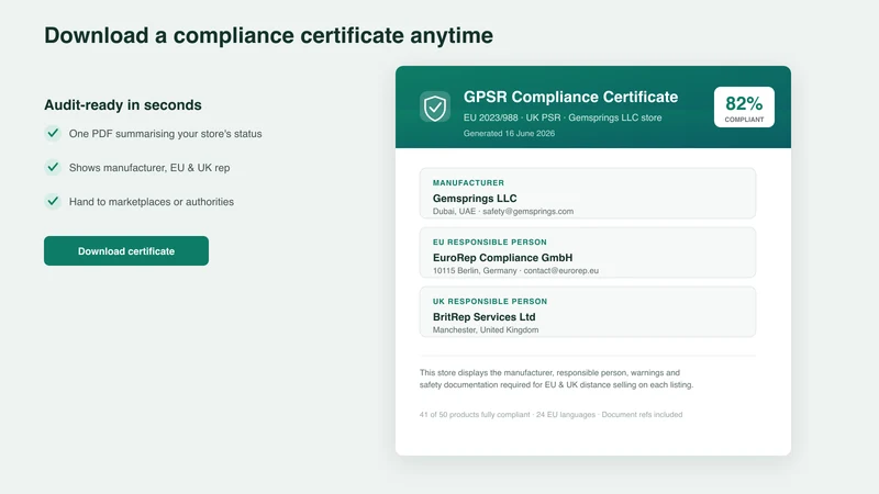 Tracewell ‑ GPSR for EU & UK