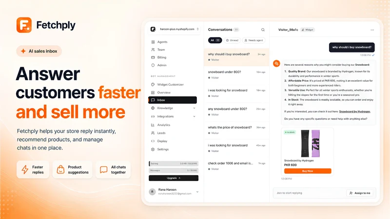 Fetchply AI Chatbot Live Chat