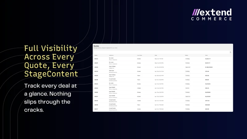 Extend B2B Quotes