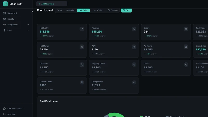ClearProfit ‑ Profit Tracker