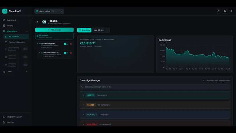 ClearProfit ‑ Profit Tracker