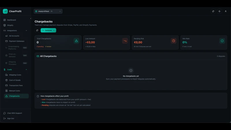 ClearProfit ‑ Profit Tracker