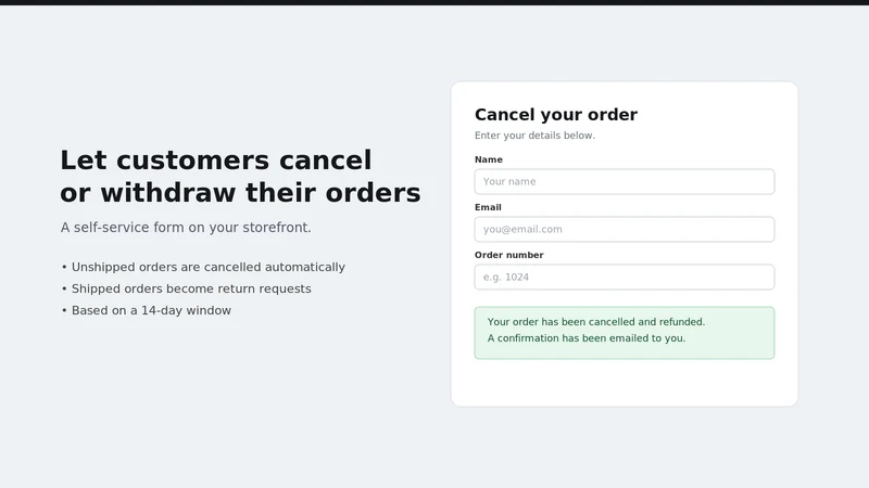 Cancel My Order