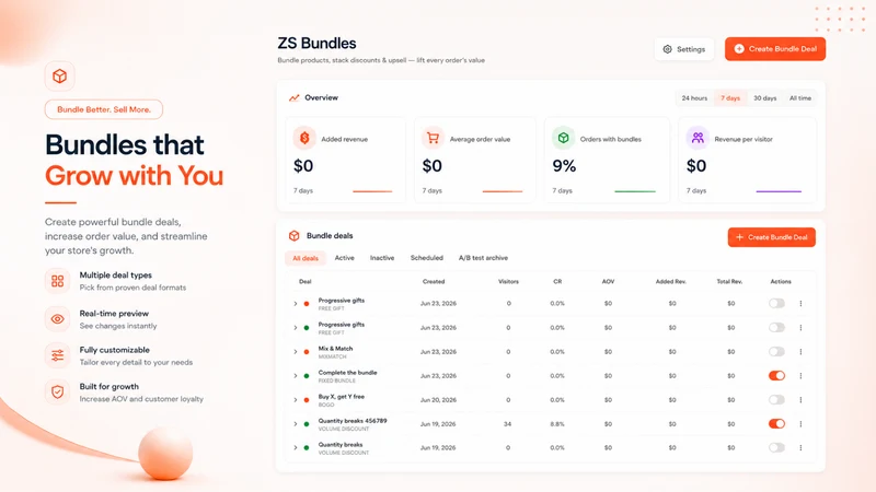ZS Bundles App & Upsells