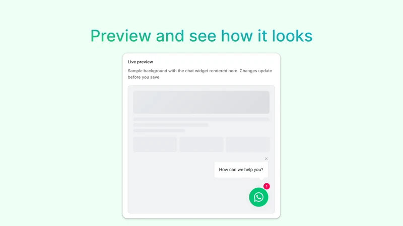 Start Chat Button for WhatsApp