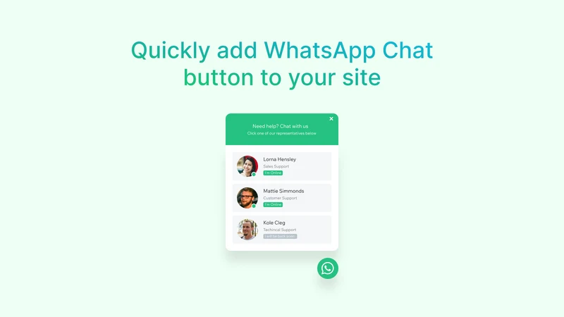 Start Chat Button for WhatsApp