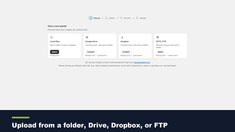 Upatra: Bulk Image Upload