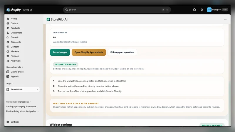 StorePilot – AI Customer Suppo