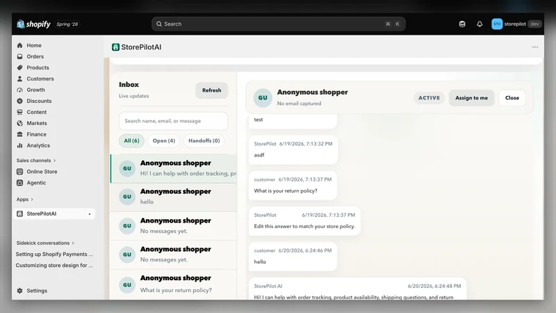 StorePilot – AI Customer Suppo