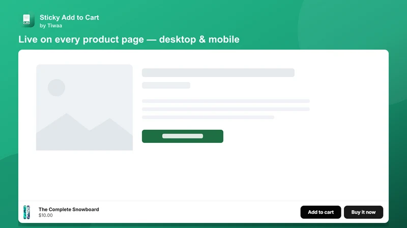 Sticky Add to Cart by Tiwaa