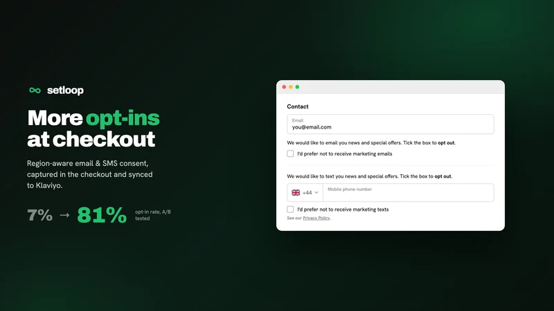 SetLoop: Checkout Consent