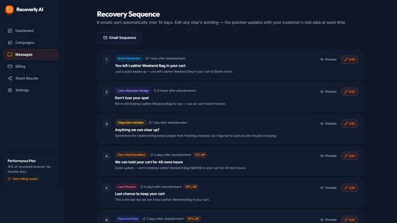 Recoverly: AI Cart Recovery