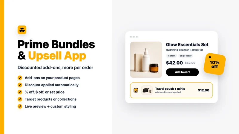 Prime Bundles & Upsell App