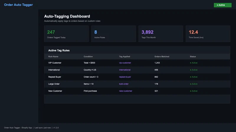 Order Auto Tagger