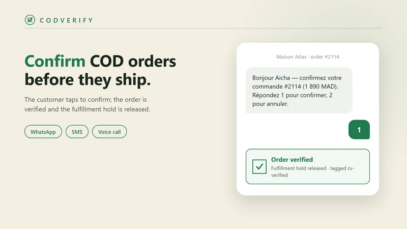 CodVerify: COD WhatsApp Verify