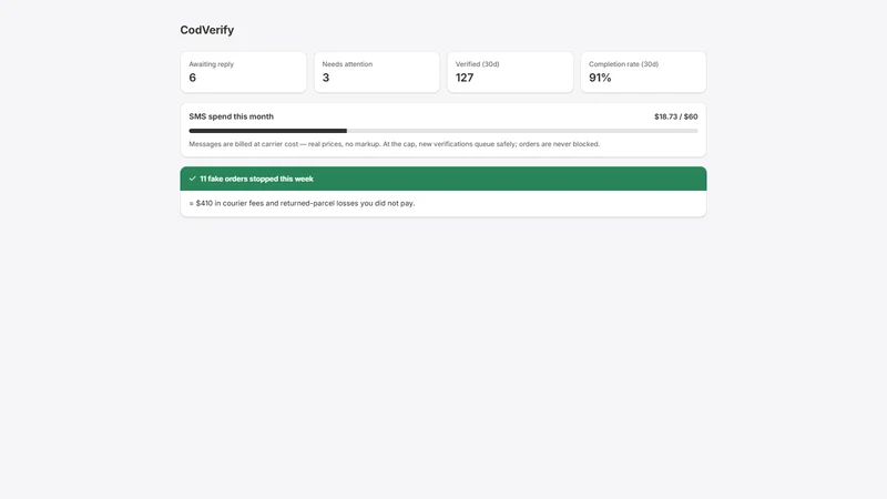 CodVerify: COD WhatsApp Verify