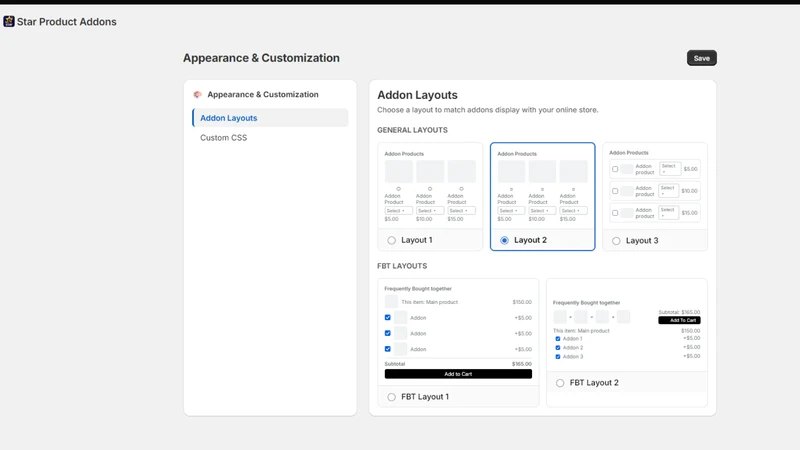 Star Product Addons