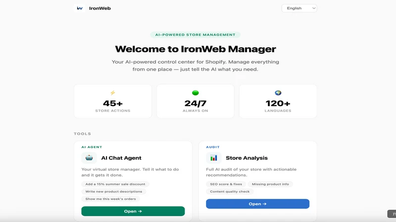 IronWeb Manager
