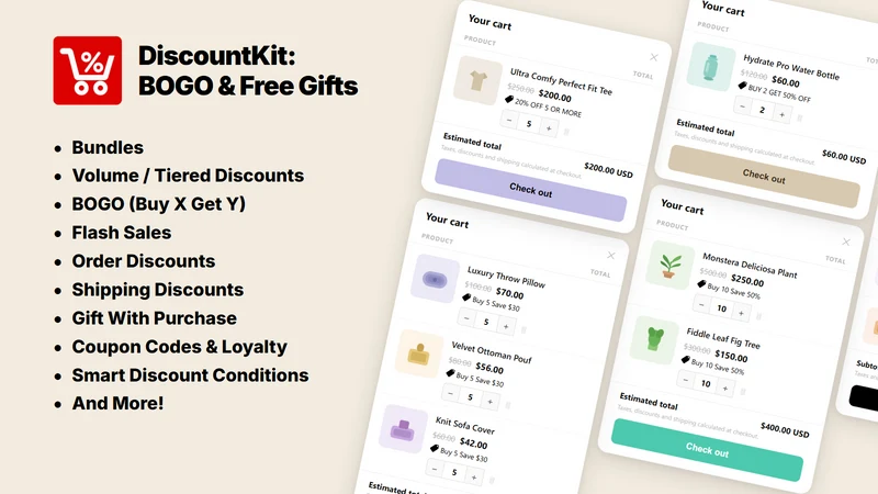 DiscountKit: BOGO & Free Gifts
