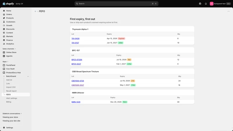 BatchGuard — Lot & Expiry