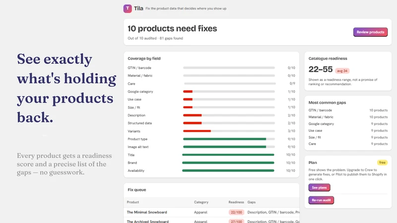 Tila: Product Data Fixer