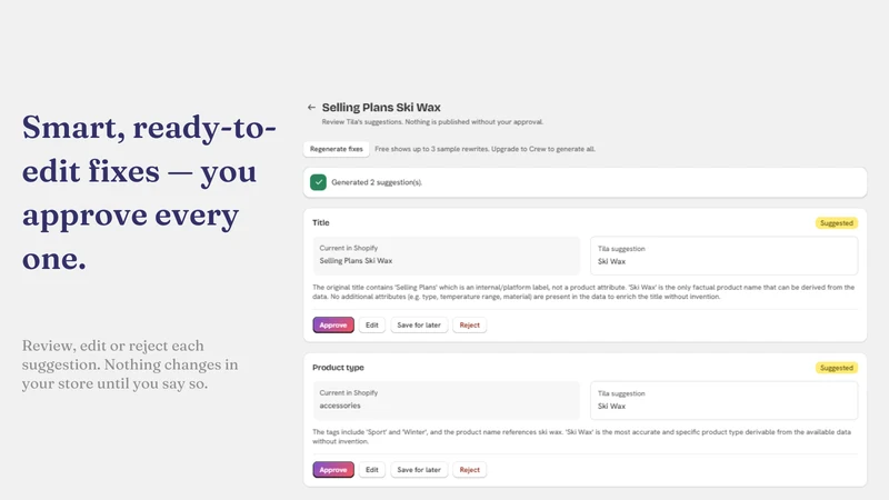 Tila: Product Data Fixer