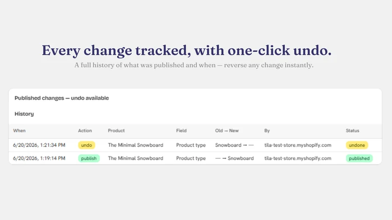 Tila: Product Data Fixer