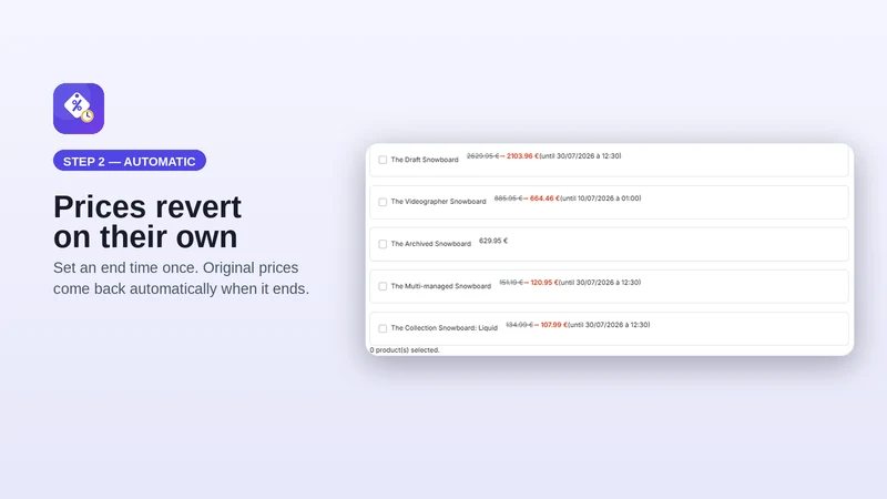 Boomr: Sale Scheduler